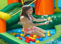 Тропический замок скачки центра игры/раздувные водные горки для детей летом