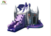 Замок пурпурного дракона раздувной скача с скольжением для дня рождения