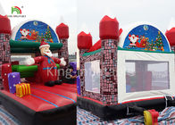 Замок Санта Клауса с Рождеством Христовым раздувной оживлённый на украшение 20ft Xmas